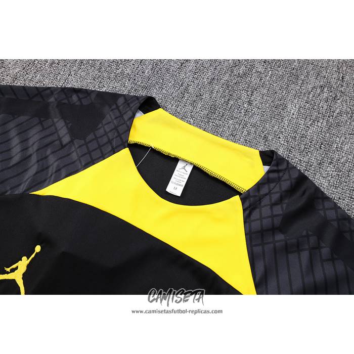 Chandal del Paris Saint-Germain Jordan 2023-2024 Manga Corta Negro - Pantalon Corto